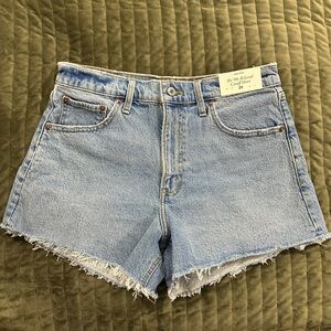 Abercrombie & Fitch Blue Jean Shorts Relaxed Cutoff High Rise